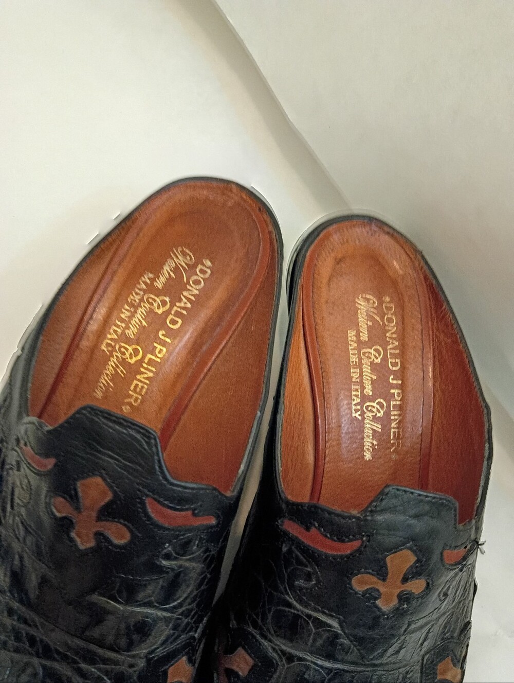 Donald Pliner Croc Effect Made In Italy Mule Women's Size 7.5 - Picture 11 of 15
